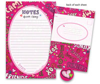 Bonnie Marcus Collection - Camp Seal-N-Send Stationery (Pink Doodle) (DPCSS)